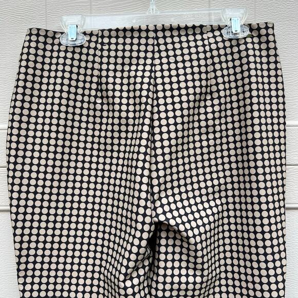 Chicos Black Label Dotted Pull On Slim Ankle Pants Zip Detail Sz 1 (US 8) - Picture 6 of 9